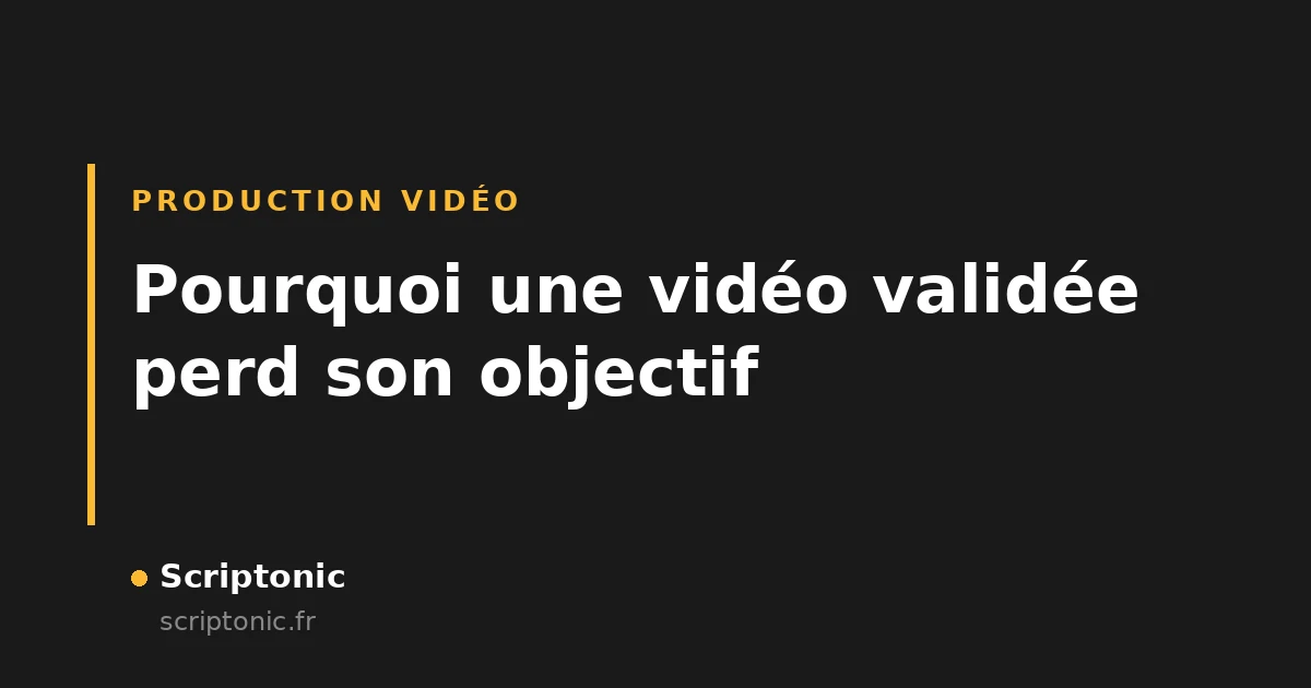 Validation d&rsquo;une vidéo d&rsquo;entreprise : garder l&rsquo;objectif du brief à la livraison